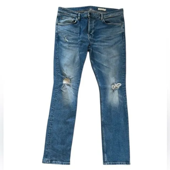 AllSaints cigarette distressed jeans, size 36