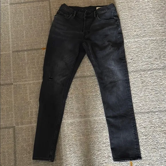 All Saints Rex Black Skinny Jeans Modern Fit