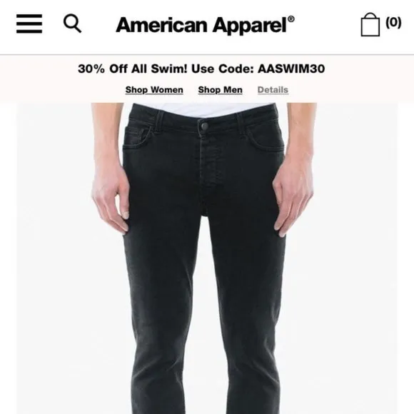 American Apparel Men's The Sid Skinny Jeans
          
      NWT