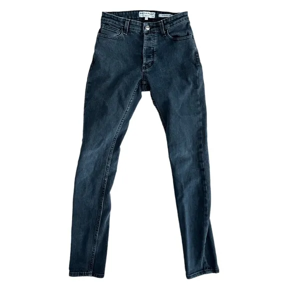 American Apparel Men’s The Sid Button Fly Skinny Jean | Faded Black | 28
