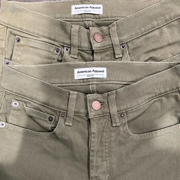 American Apparel (The Classic Jean) Size 26  [Olive Green] *UNISEX*
