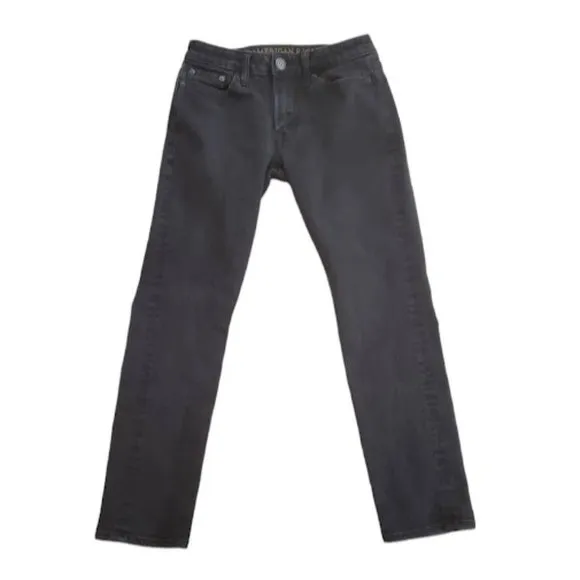 American Eagle Men Size 27 Dark Gray Extreme Flex 4 Low Rise Skinny Jeans
