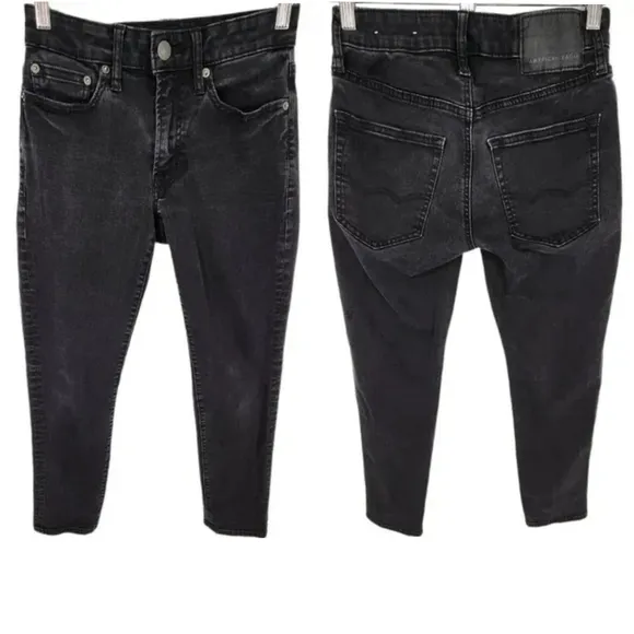 American Eagle 26x28 Mens Next Level Flex Slim Straight Jeans Black 26 Waist