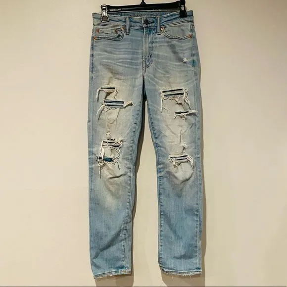 AEO Cozy Airflex+ Distressed Jeans Size 26 x 28