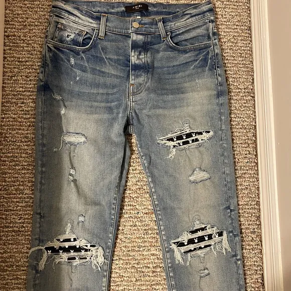 Amiri playboy mx jeans size 33 worn one time won’t find these anywhere
