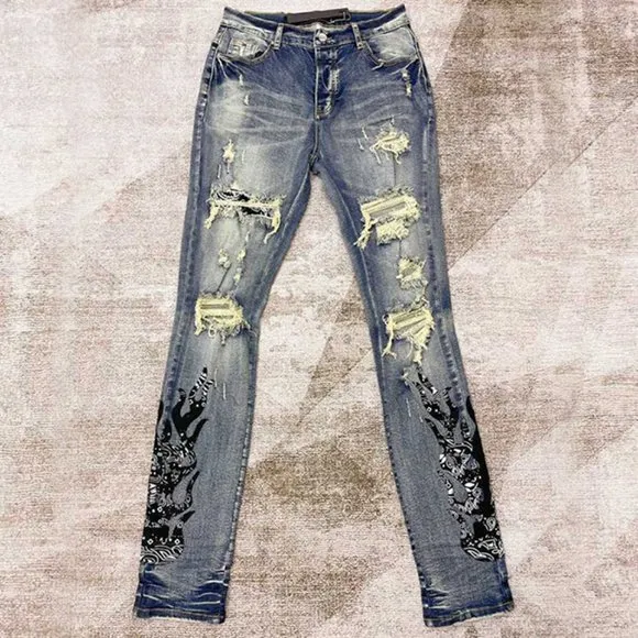 Amiri Vintage Artpatch Skinny Black Jeans