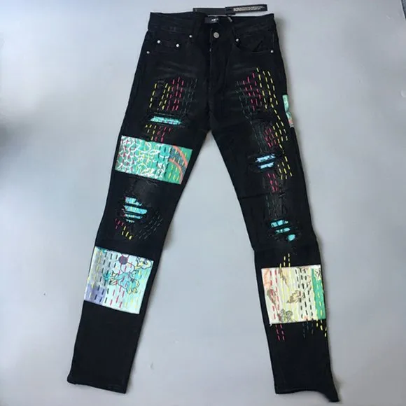 Amiri Vintage Patchwork Denim Jeans