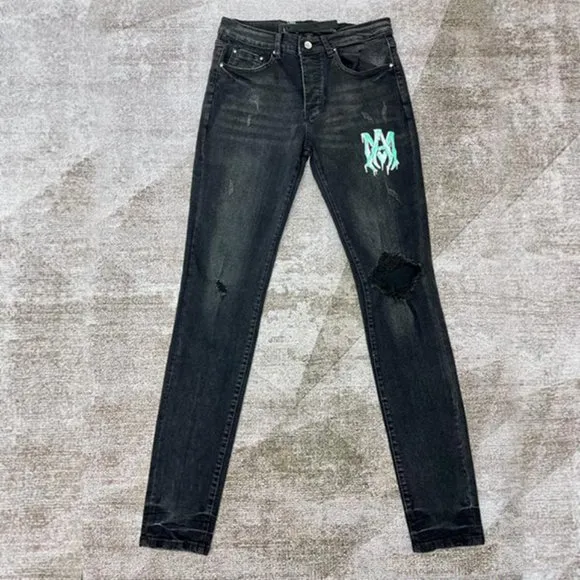 Amiri Art Logo Skinny Jeans