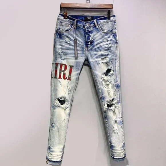 Amiri Embroidery Logo Jeans