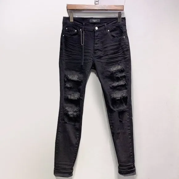 Amiri Black Distressed Denim Jeans