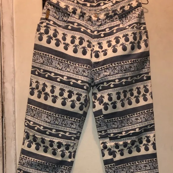 Giorgio Armani Pineapple Print Jeans