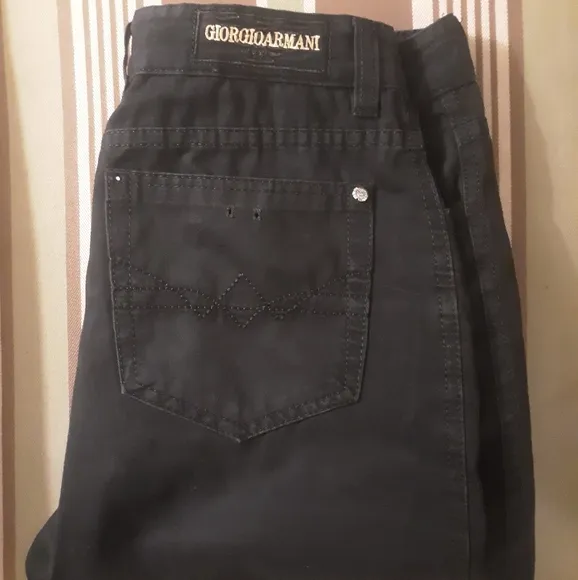 Mens Giorgio Armani Black Designer Jeans 34 x 33