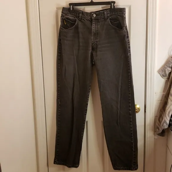 Giorgio Armani Black Jeans Vintage 1981 Size 34x32