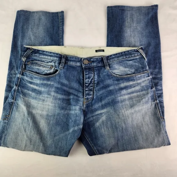 Armani Jeans For Men, Regular Fit Rip & Repair Jeans, 6X6J53, 40x30 Distressed