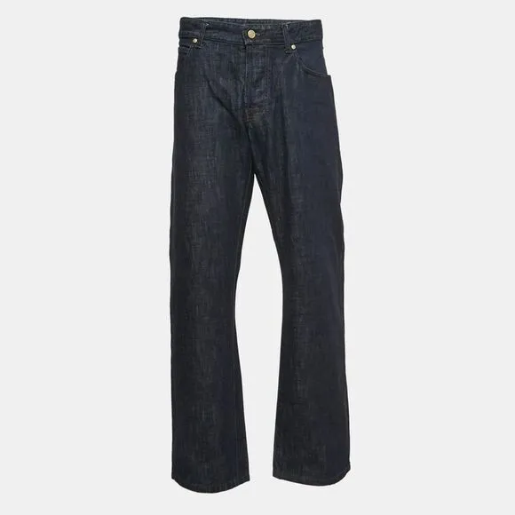 Giorgio Armani Dark Blue Denim Straight Fit Jeans 3XL Waist 38"