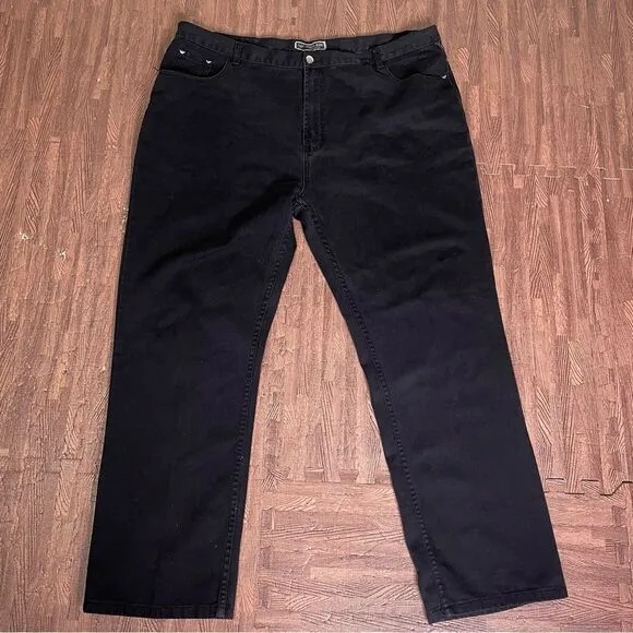 GIORGIO ARMANI Men's Faded Black Straight Jeans Men's 44x31