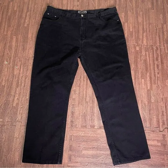 GIORGIO ARMANI Men's Faded Black Straight Jeans Men's 44x31