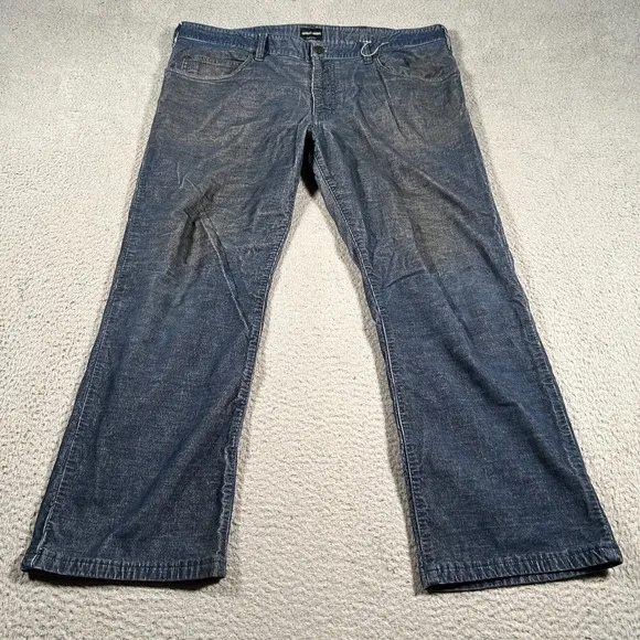 Giorgio Armani Jeans Men 39x27 Cotton Corduroy Dark Wash Straight Leg Italy