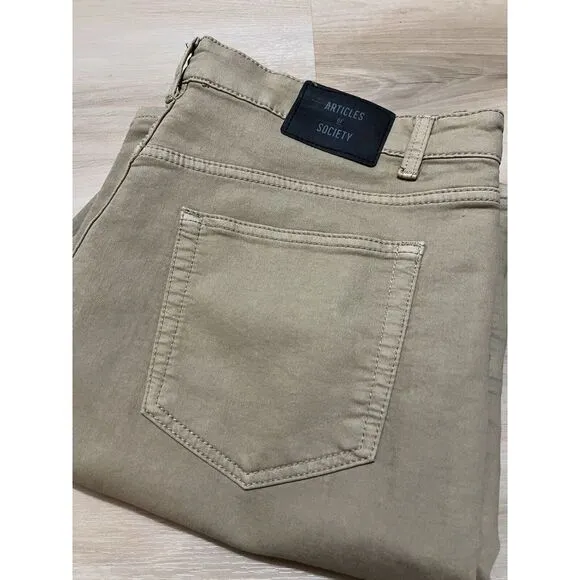 NWT Articles OF Society Baggy Fit Denim‎ Khaki Jean Knit 36x32 Actual 38x31
              
      NWT