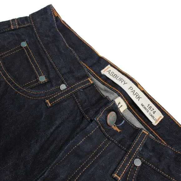 Asbury Park NWT 5 Pocket Jeans Size 31 US In Solid Blue 100% Cotton
          
      NWT