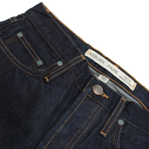 Asbury Park NWT 5 Pocket Jeans Size 30 US In Solid Blue 100% Cotton
          
      NWT