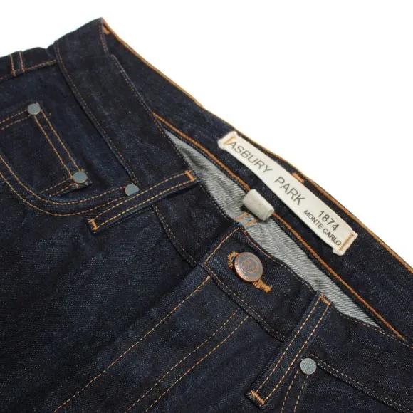 Asbury Park NWT 5 Pocket Jeans Size 32 US In Solid Blue 100% Cotton
          
      NWT