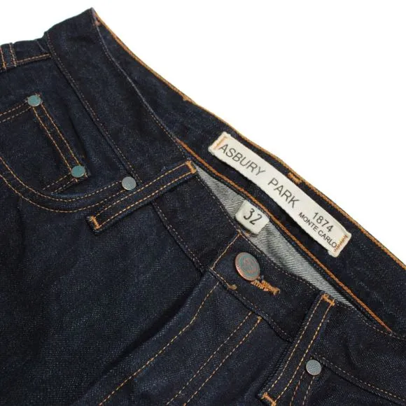 Asbury Park NWT 5 Pocket Jeans Size 32 US In Solid Blue 100% Cotton
          
      NWT