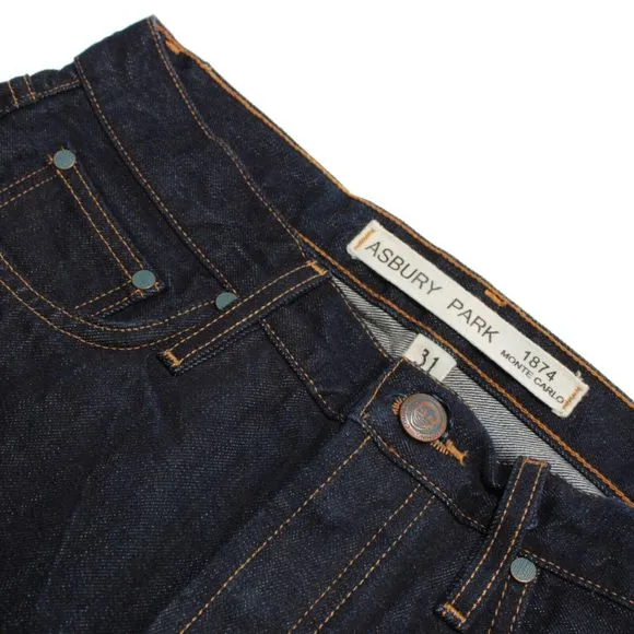 Asbury Park NWT 5 Pocket Jeans Size 31 US In Solid Blue 100% Cotton
          
      NWT