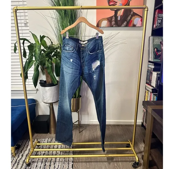 ASBURY PARK DENIM 1874 Monte Carlo Selvage Slim Straight Jeans - Size 32