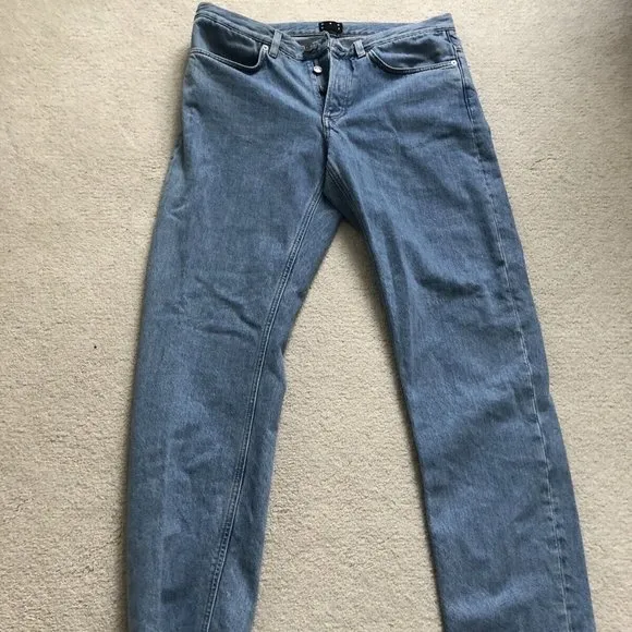 Asket The Washed Denim Jeans In Stone Straight/Regular Fit 32x32 NWOT