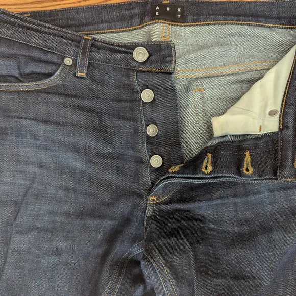 Men's Asket Raw Blue Denim Jeans