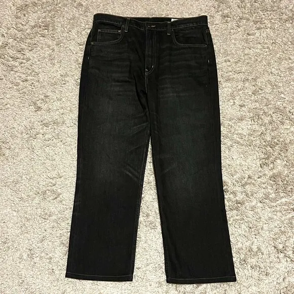 Aviator Straight Fit Dark Wash Midnight Indigo Denim Jeans Mens 32 x 28