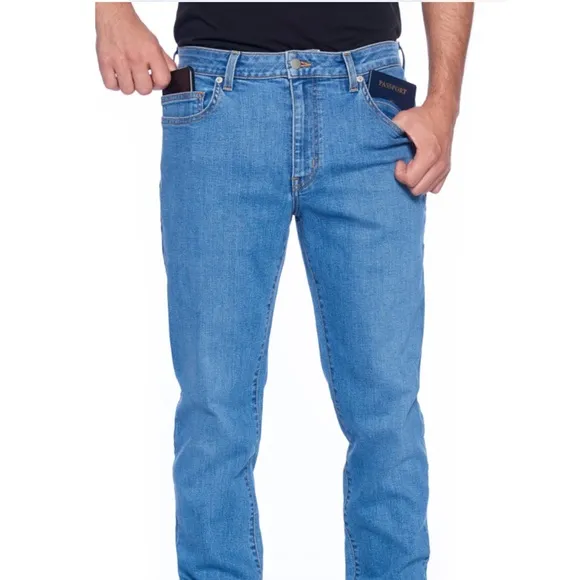 Aviator Jeans Mens 36 x 30 Stretch Straight Fit Comfort Travel Casual