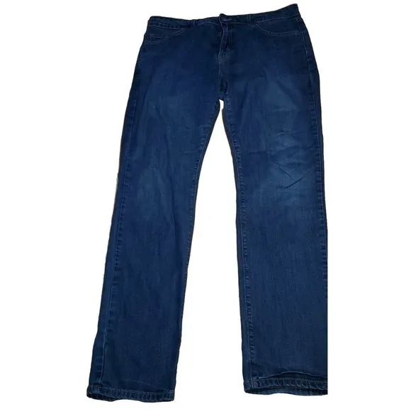 Aviator USA Travel Jeans Straight Fit Stretch Dark Wash Mens Size 32 34X30