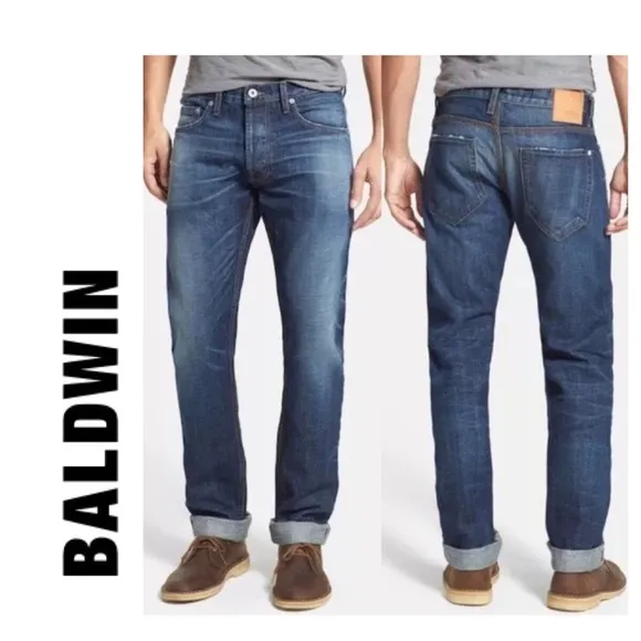 💙Men’s BALDWIN selvedge denim jean size 34