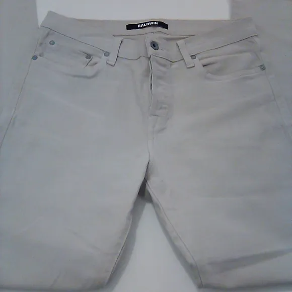 Baldwin Denim Oatmeal Color Henley Slim 30x31