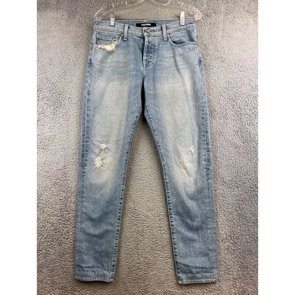 Baldwin Button Fly Jeans size 30 Blue Cotton Selvedge Japan