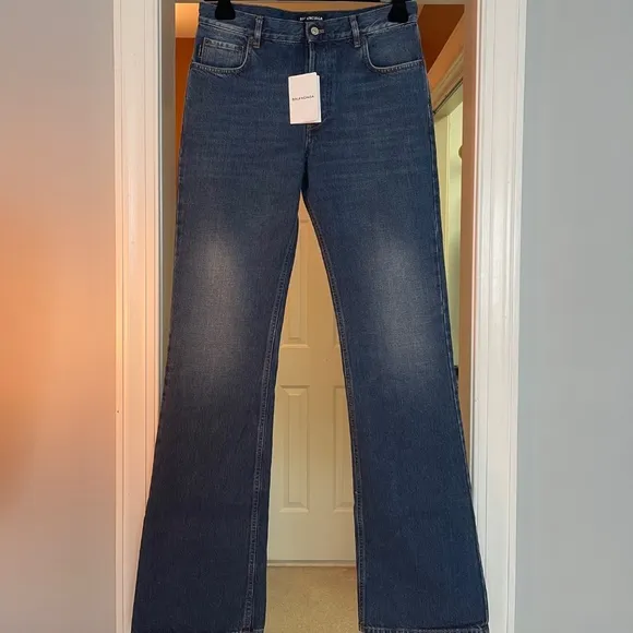 Balenciaga Bootcut Jeans in Faded Blue – New With Tags
          
      Boutique