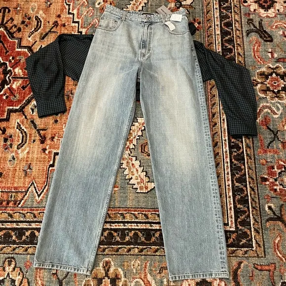 Balenciaga SS21 Hybrid Shirt Pant Jeans sz32 NWT RARE
          
      NWT