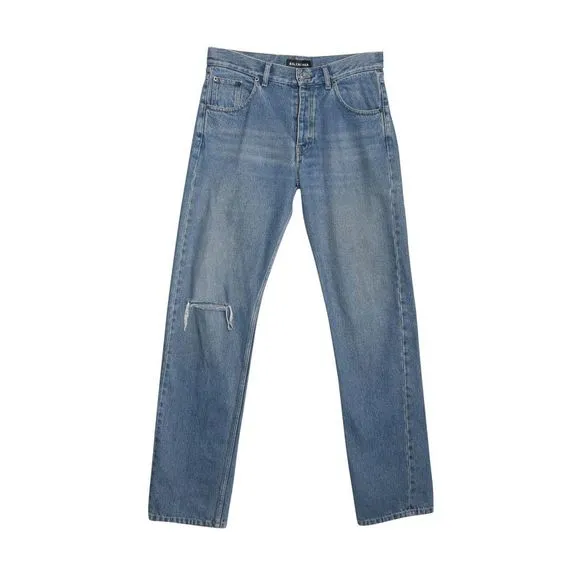 Pre Loved Balenciaga Bleach  Distressed Slim-Fit Jeans
