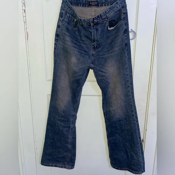 Balenciaga Blue Bleached Denim