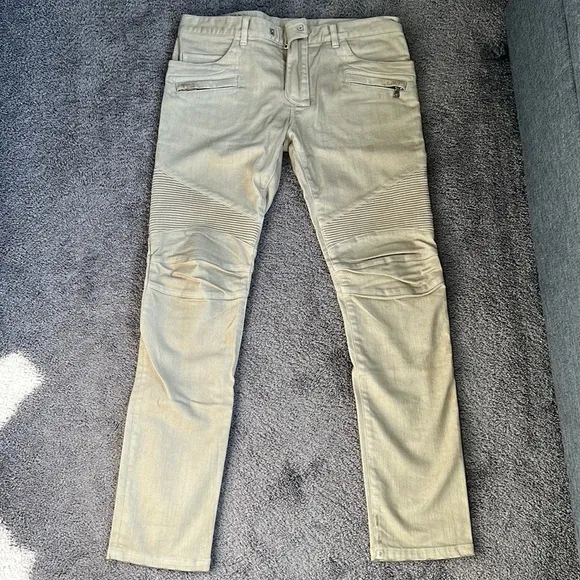 Balmain mens biker jeans