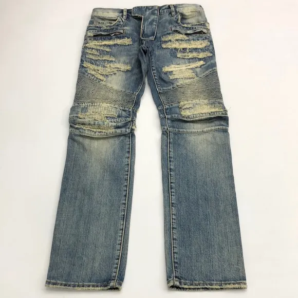 Balmain Paris Distressed Moto Biker Jeans Men’s size 30