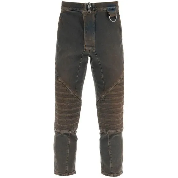 Balmain stretch jeans with quilted and padded inserts
          
      NWT