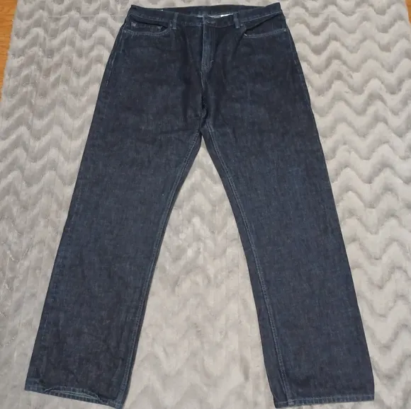 Banana Republic Mens Size 38x34 Blue Dark Wash Straight Fit Denim Jeans