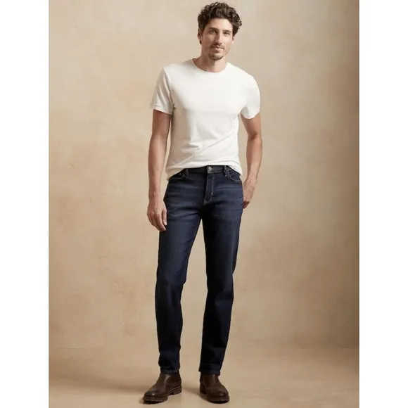 New Banana Republic Men's Size 44 x 34 World Traveler Jeans Dark Mid Rise NWT
          
      NWT