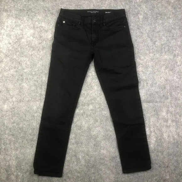 Banana Republic 28x28 Slim Fit The Traveler Stretch Black Measured 28x27