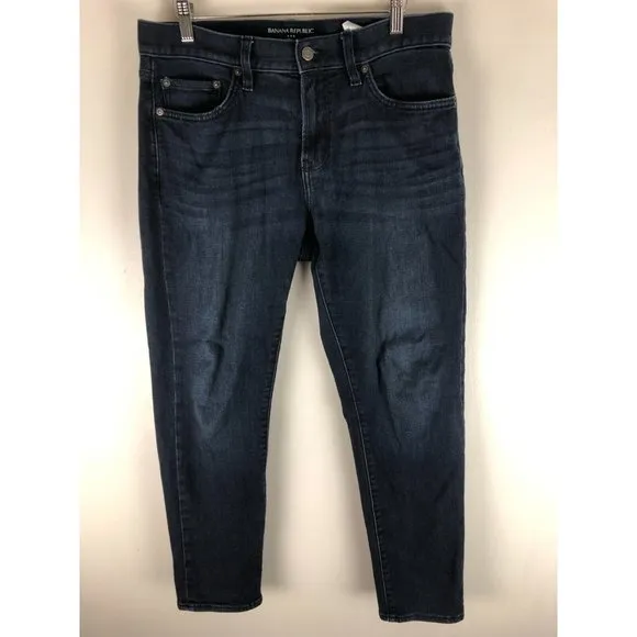 Banana Republic Men's Dark Wash Travel Athletic Fit Jean Stretch 32x30