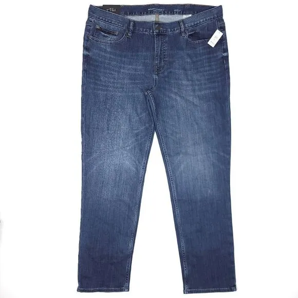 Banana Republic Slim Luxe Traveler Jeans Mens 40x32 Stretch Dark Wash 11" Rise
          
      NWT