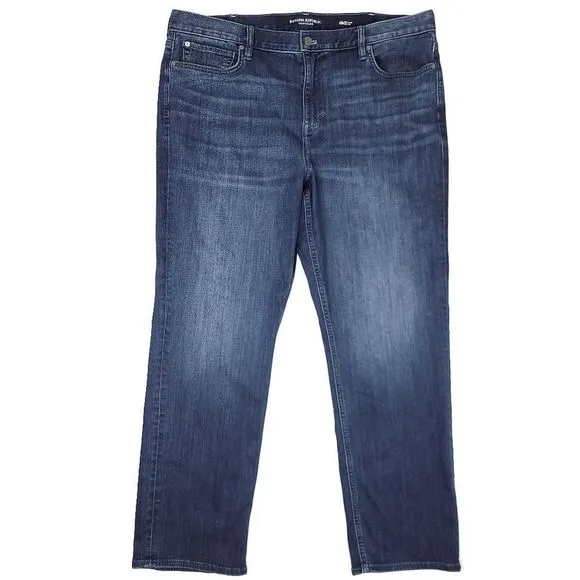 Banana Republic Slim Luxe Traveler Jeans Mens 40x31 Stretch Dark Wash 12.5" Rise